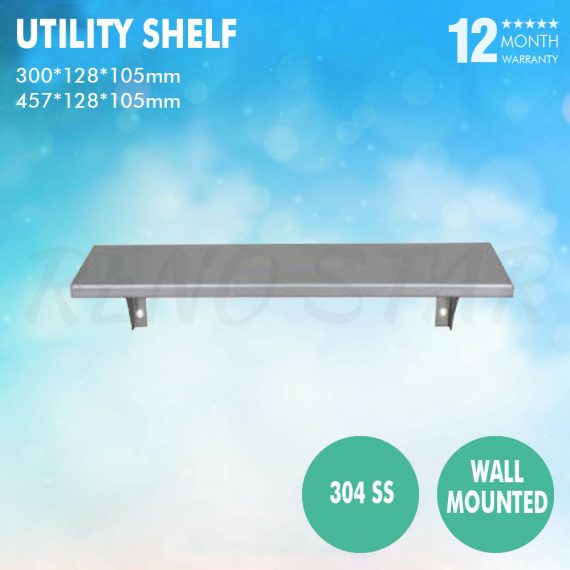 300/457*128*105mm Utility Shelf Stainless Steel Wall Mounted Durable Commercial 
